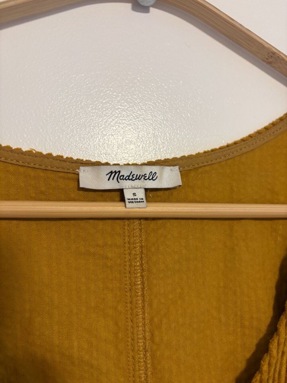Madewell Corduroy Shift Dress S Brown Front Pockets Side Buttons - Picture 3 of 4